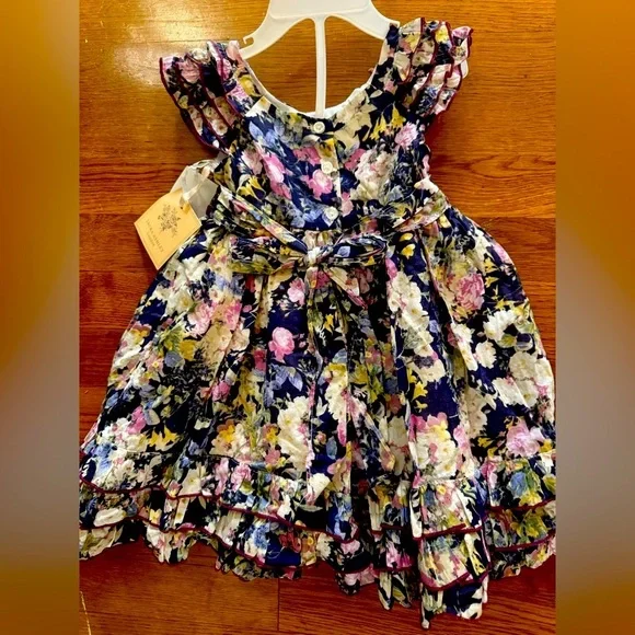 Laura Ashley, London, little girls 24 month dress floral NWT lined - Picture 12 of 16